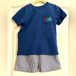 Toddler boys Cecil and Lou Back to School outfit